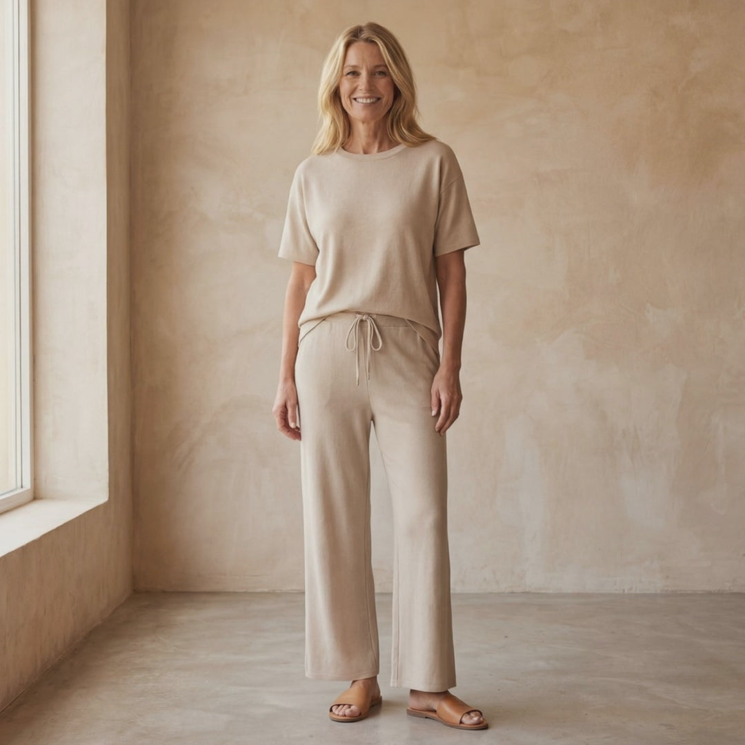 ASANARE - Soft Casual Top and Pants Set