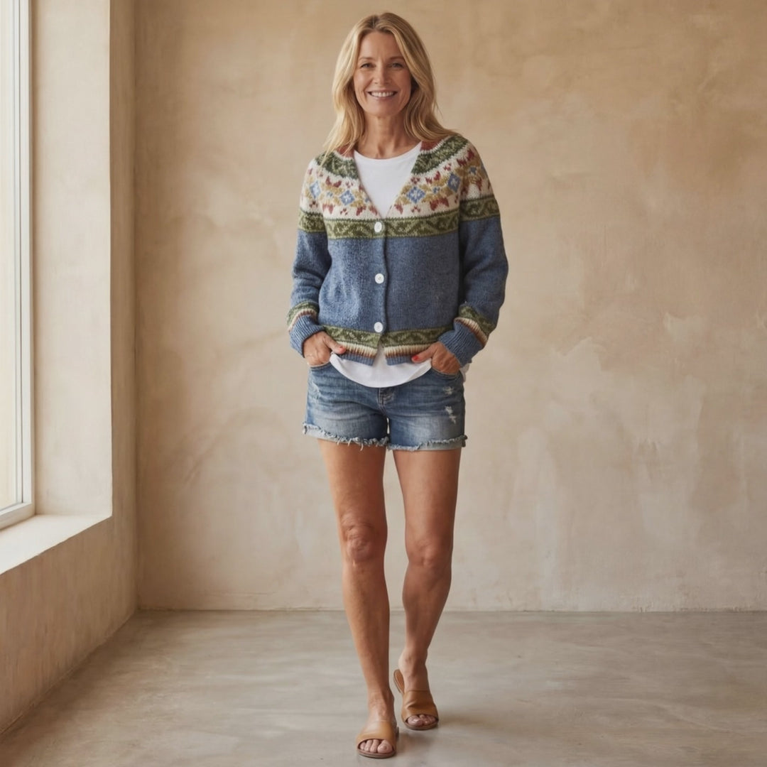 BIRANE - STRIPED COLOR CARDIGAN