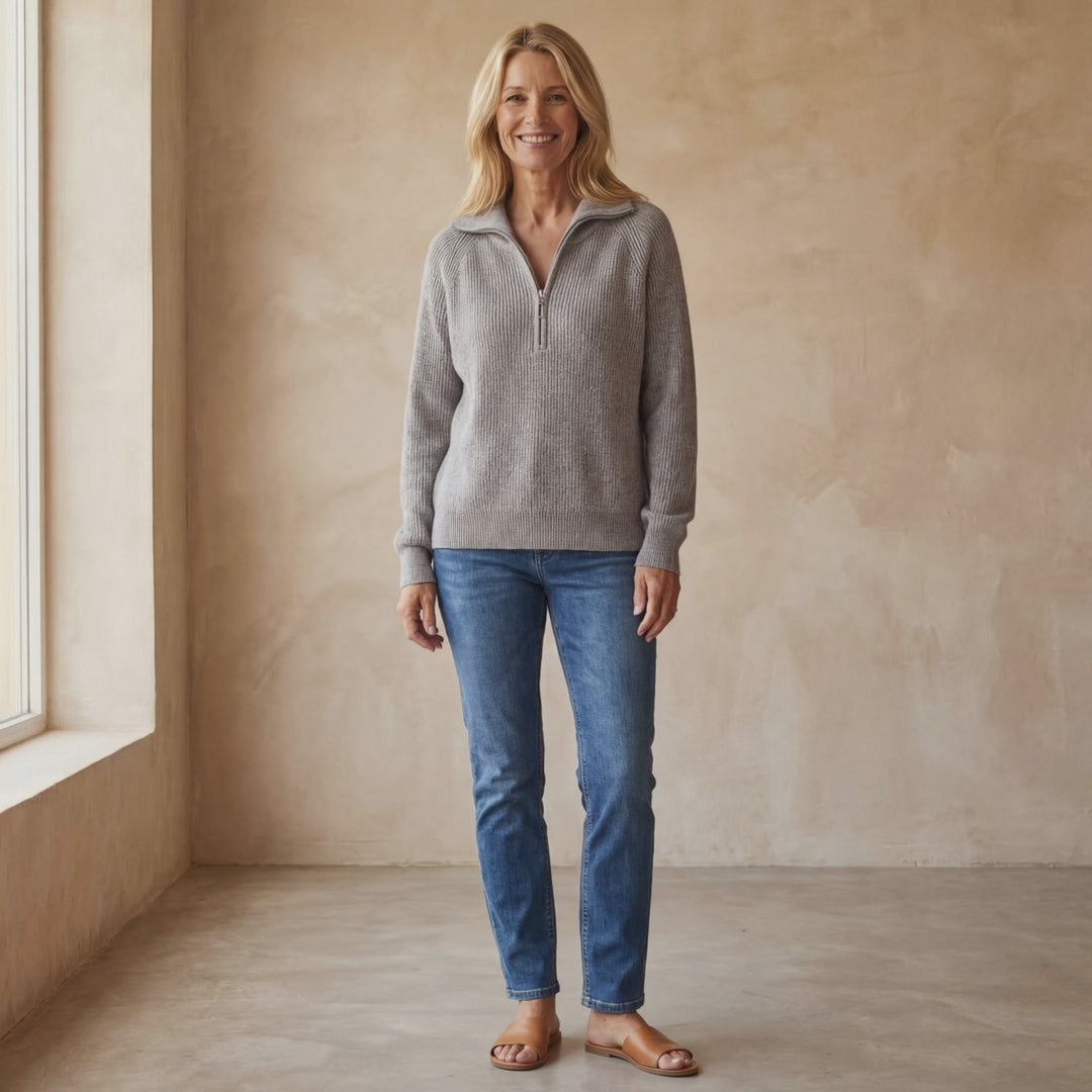 VIOLET - CASUAL LONG SLEEVE KNIT SWEATER